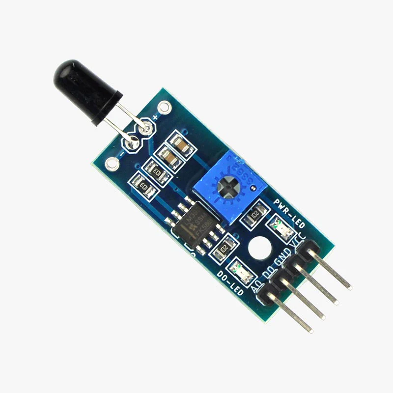 Modulo Sensore Di Fiamma IR LM393 Per Arduino - Rilevazione 760-1100nm, Uscita Digitale/Analogica, 3.3V-5V, Progetti Elettronici Fai Da Te