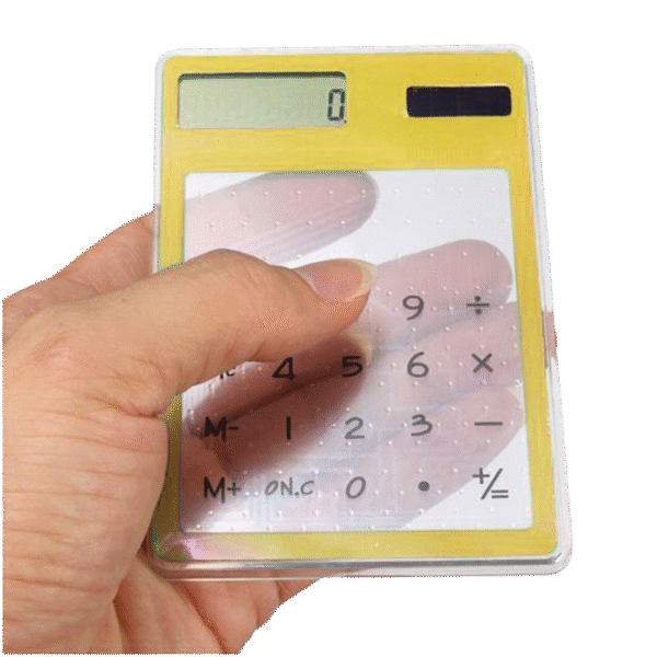 mini transparent calculator