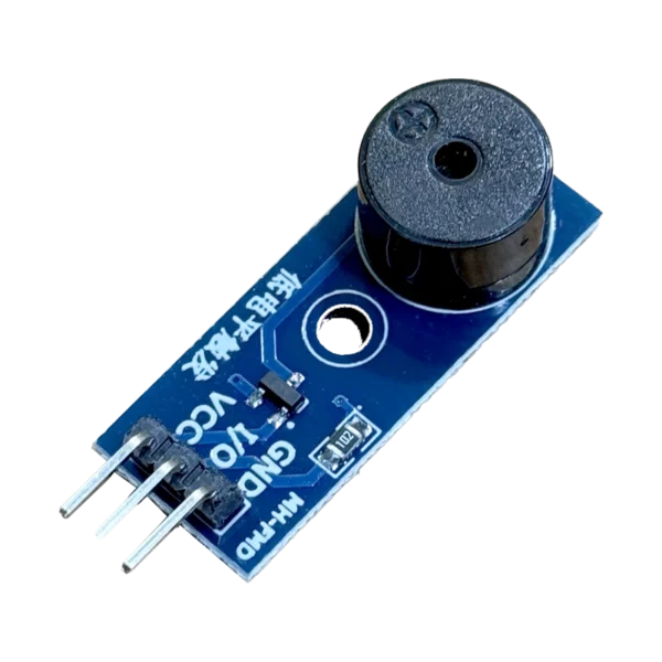 Active buzzer module front view showing 3-pin interface for Arduino India