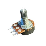 A10K potentiometer 16mm Usonic rotary pot, rear view with 3 pins