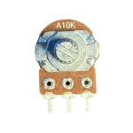 10K log audio taper rotary pot, front knurled shaft, India
